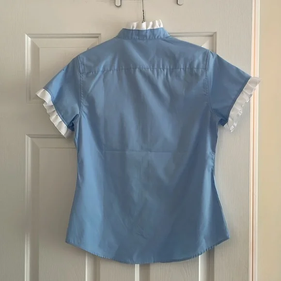 Light blue button front shirt - Picture 2 of 4